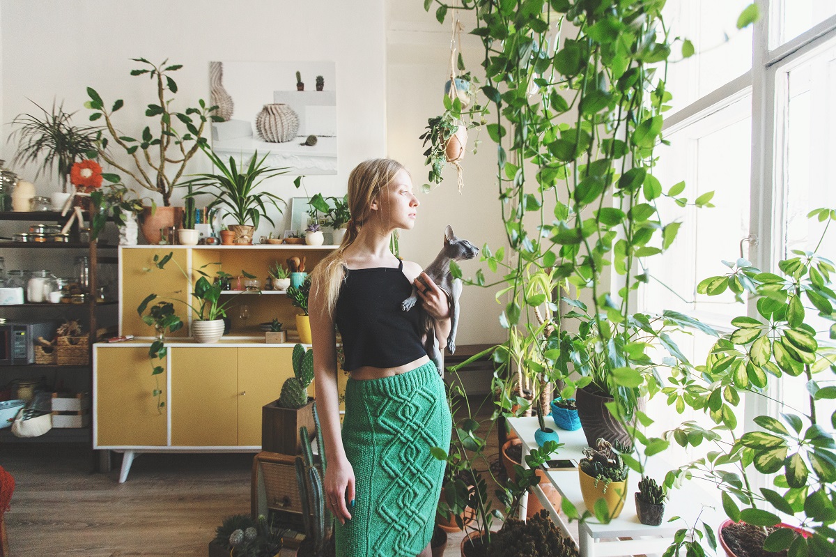 woman and her garden